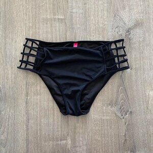 Victoria Secret caged black bikini bottoms